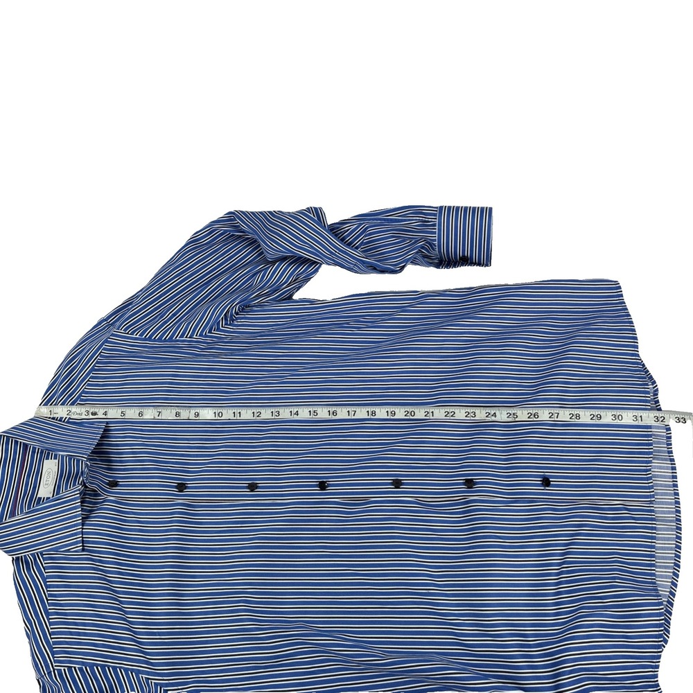 Mens Eton Contemporary Blue Striped Long Sleeve Dress Shirt Size 42 16.5 - Picture 7 of 10